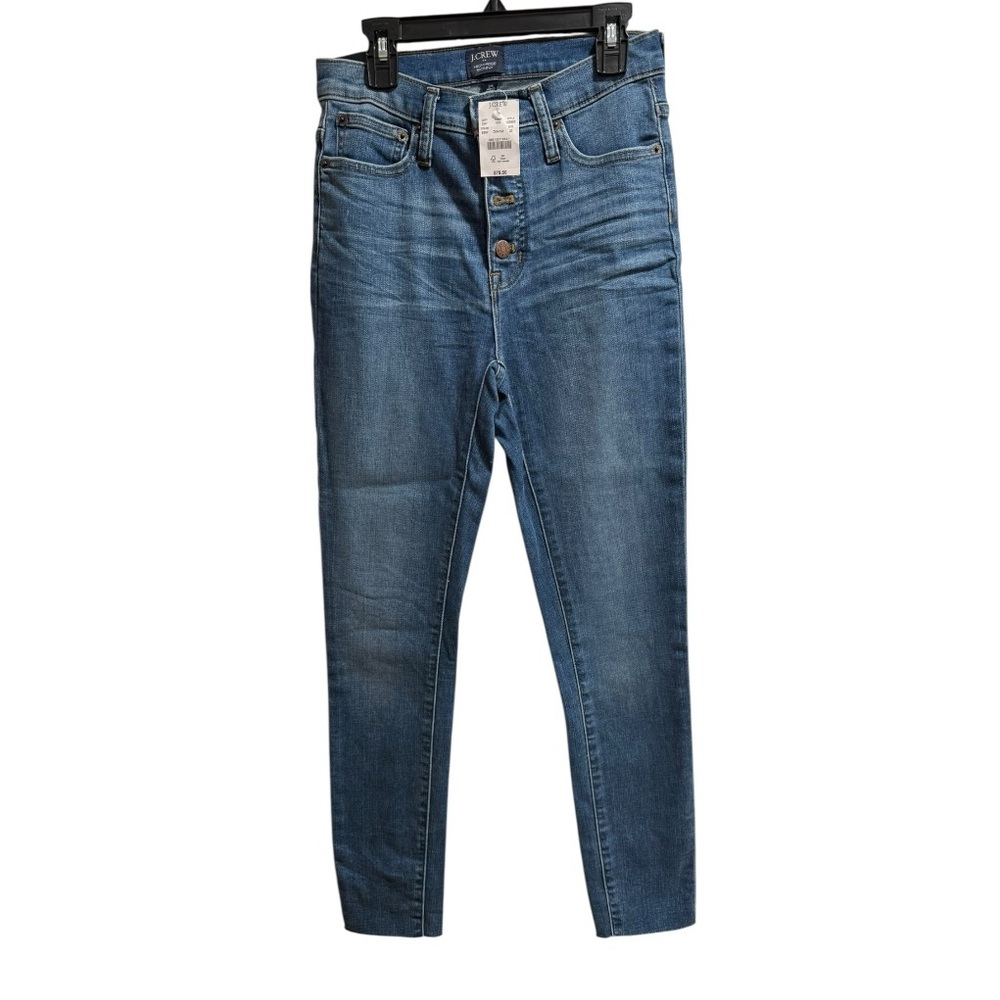 NWT J. Crew 10” High-Rise Skinny Jean Raw Hem, size 25, button fly